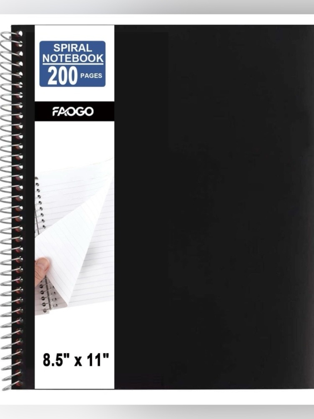 Lot of 4 Spiral Notebook, 8.5" x 11", 200 Sheets